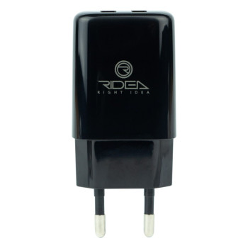 Мережевий зарядний пристрій Ridea RW-21011 Element Duo 2USB 2.1A без кабелю, Black