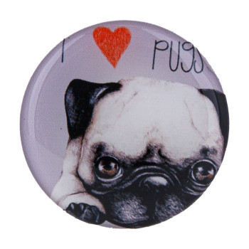 Держатель для телефона PopSocket Circle, Pug 08 White
