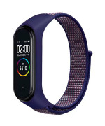 Ремінець Nylon для Xiaomi Mi Band 3 / 4 / 5 / 6 / 7, Dark Blue