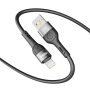 Data - кабель YOKI EXTRA YK-EX11 USB to Lightning 12W 1.2m, Black