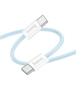 Data-кабель Hoco X104 Source 60W 3A Type-C to Type-C 2m, Blue