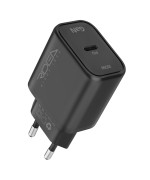 Мережевий зарядний пристрій Ridea RW-GaN20BC Type-C PD20W, Black