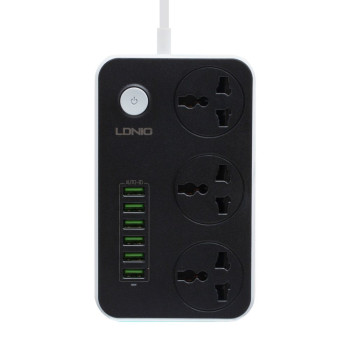 Мережевий Подовжувач LDNIO SC3604 6-USB 3.4A 2m, Black