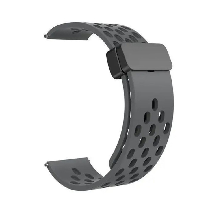 Ремешок Silicone 22mm With Magnetic для Samsung / Amazfit / Huawei, Dark Grey