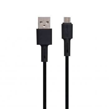 Data-Кабель USB Borofone Silicone Micro 2,4A 1m, Black