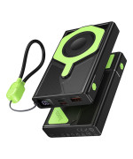 Внешний аккумулятор Power Bank Hoco DB83 magnetic 22.5W PD20W 10000mAh, black-green