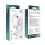 Сетевое Зарядное Устройство Ridea RW-18121 Rapid USB QC 18W с кабелем Type-C, White