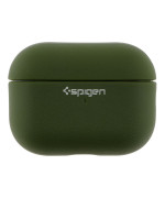 Чехол - футляр TPU Spigen Leather Armor для Airpods 1 / 2, Pitch Green