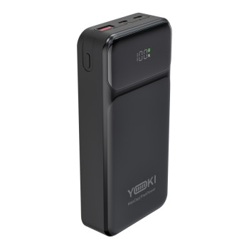 Внешний аккумулятор Power Bank YOKI MaxCap YK-PMC2061 USB QC3.0 / Type-C PD65W with cable 20000mAh, Black