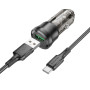 Автомобільний зарядний пристрій Borofone BZ23 QC3.0 / PD18W + cable Type-C, Transparently
