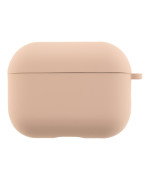 Чехол - футляр Silicone Case with microfibra для Airpods Pro 3, Pink sand