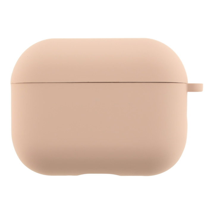 Чохол - футляр Silicone Case with microfibra для Airpods Pro 3, Pink sand