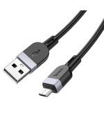 Кабель Hoco X109 Silicone USB to MicroUSB 2.4A, Black