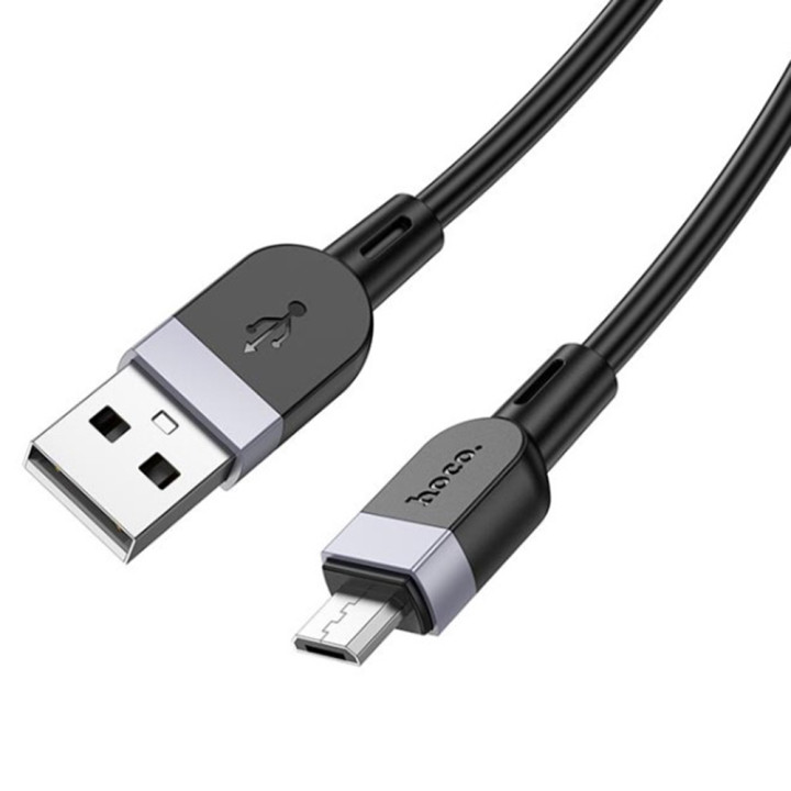 Кабель Hoco X109 Silicone USB to MicroUSB 2.4A, Black