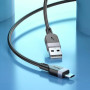 Кабель Hoco X109 Silicone USB to MicroUSB 2.4A, Black