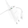 Мережевий Зарядний Пристрій Borofone BA78A PD20W / QC3.0 Digital Type-C to Type-C, White