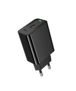 Мережевий зарядний пристрій Hoco CS93A Type-C PD20W / QC3.0, Black