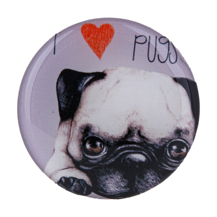 Держатель для телефона PopSocket Circle, Pug 08 Black