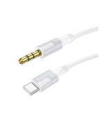 Aux кабель Borofone BL19 Type-C (male) – AUX 3.5мм (male) 1m, White
