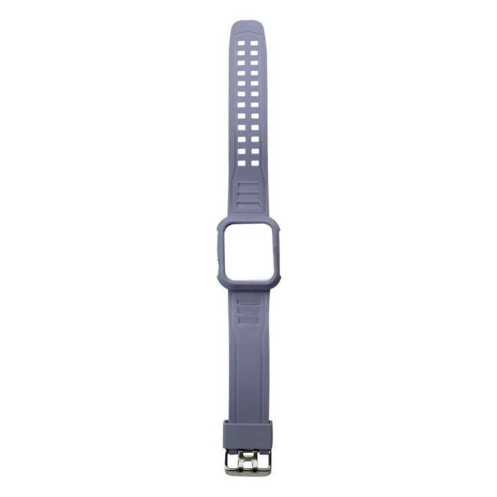 Ремінець Silicone Shine для Apple Watch 40/41 mm + Protect Case, Light Gray