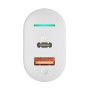 Сетевое зарядное устройство YOKI Led Series YK-20 USB QC3.0 / Type-C PD20W, White