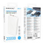 Внешний аккумулятор Power Bank Borofone BJ80A 2USB / Type-C / micro-USB 22.5W 20000mAh, White