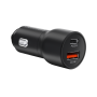 Автомобильное Зарядное Устройство Ridea RCC-30114 QPow Type-C / USB cable Type-C to Type-C, Black