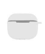 Чехол-футляр для наушников Silicone Case with microfibra для Airpods 4, White
