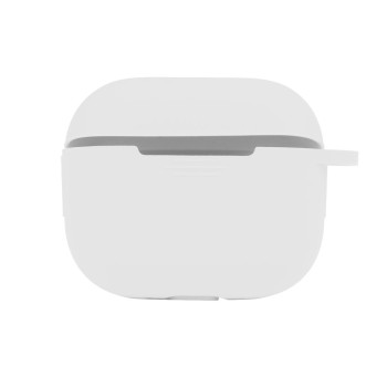 Чехол-футляр для наушников Silicone Case with microfibra для Airpods 4, White