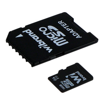Карта памяти MicroSDHC Wibrand 16Gb Class 10 с SD адаптером, Black