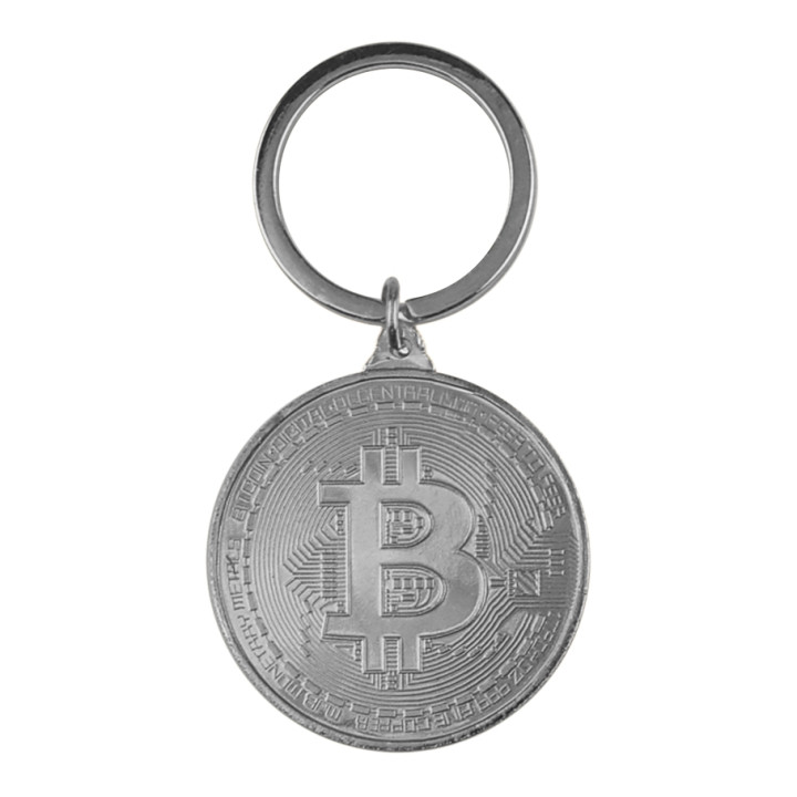 Брелок Bitcoin для ключів, Silver