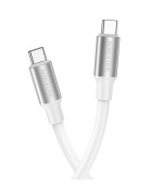 USB Кабель Borofone BX82 60W 3A Type-C to Type-C 1m, White