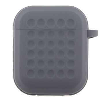 Чохол-футляр для навушників Silicone Fashion Case with Hook для Airpods 1/2, Grey