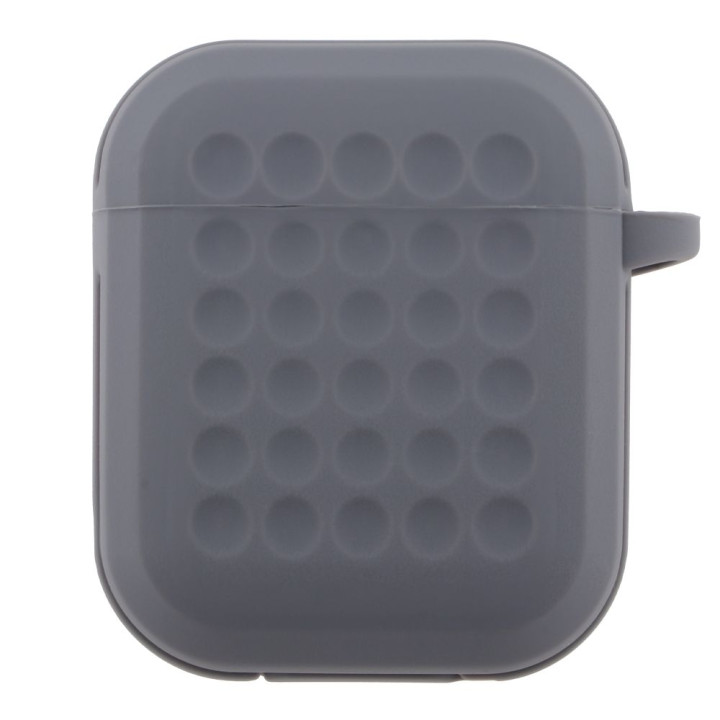 Чохол-футляр для навушників Silicone Fashion Case with Hook для Airpods 1/2, Grey