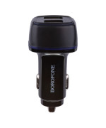 Автомобільний Зарядний Пристрій Borofone BZ14 2USB 2.4A 12W без кабелю, Black