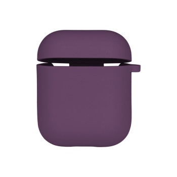 Чохол Silicone Case with microfibra для Airpods 1 / 2, Grape