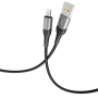 USB кабель Ridea RC-US42 UltraStrong Lightning 12W 2,4A 1.2m, Black