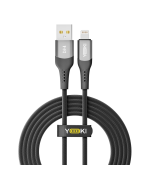 Data - кабель YOKI SOLID YK-SO15 USB to Lightning 2m, Black