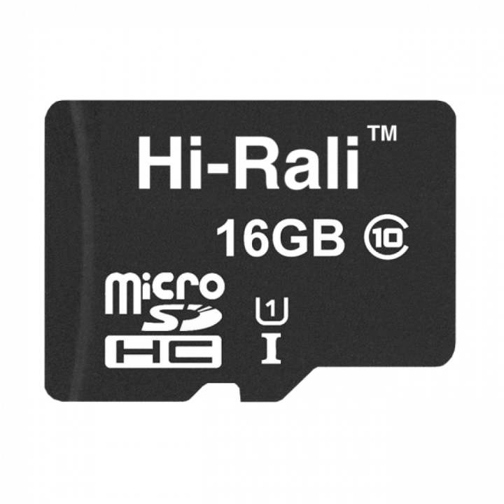 Карта Памяти Hi-Rali MicroSDHC 16gb UHS-1 Class 10, Black