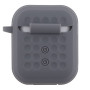 Чохол-футляр для навушників Silicone Fashion Case with Hook для Airpods 1/2, Grey