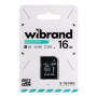 Карта памяти MicroSDHC Wibrand 16Gb Class 10 с SD адаптером, Black