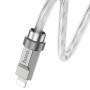 Data-кабель Hoco U113 Solid Silicone  PD20W Type-C to Lightning 1m, Silver