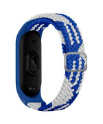 Ремешок для Xiaomi Mi Band 3 / 4 / 5 / 6 / 7 Elastic adjustment, Blue White