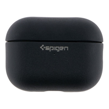 Чехол TPU Spigen Leather Armor для Airpods 1 / 2, Black