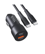 Автомобильное Зарядное Устройство Ridea RCC-30114 QPow Type-C / USB cable Type-C to Type-C, Black