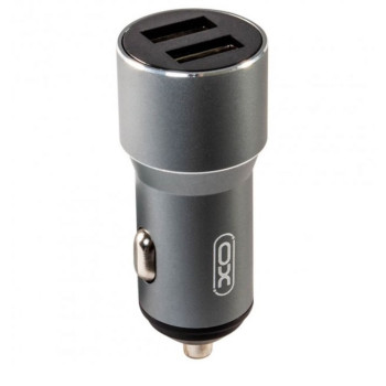 Автомобільний зарядний пристрій XO CC30 Dual USB 2,4A 12W, Gray
