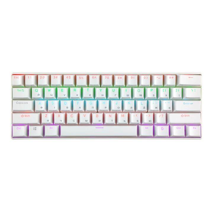 Проводная игровая клавиатура TWolf T60 Blue Switch, White