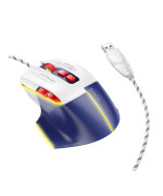 USB Ігрова Миша Hoco GM31 Overlord luminous, White-blue
