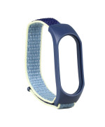 Ремешок Nylon для Xiaomi Mi Band 5 / 6, Blue Yellow