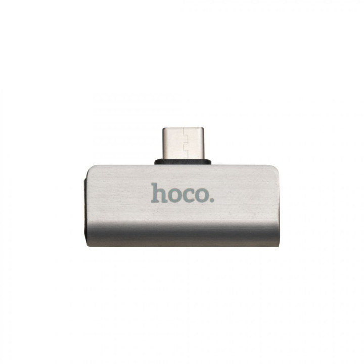 Перехідник Hoco LS26 Type-C 2in1 Audio Converter, Steel